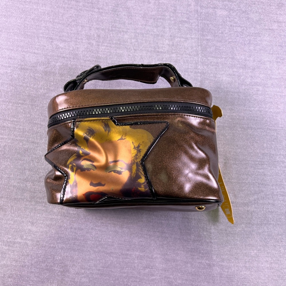 Loop NYC Andy Warhol Marilyn Monroe Star Vanity Case Bag Womens Small Bronze PVC